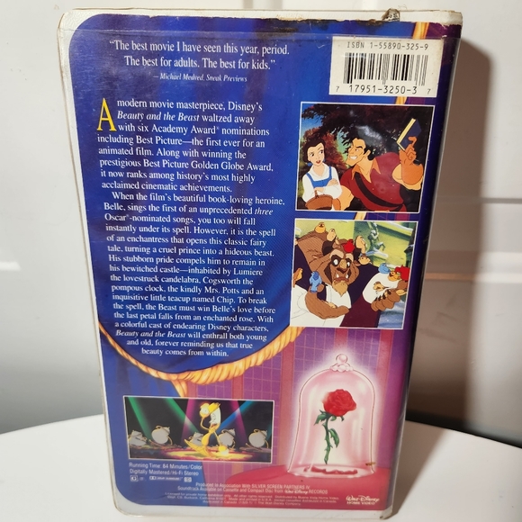 Disney Black Diamond Classics Beauty and the Beast VHS Tape - Picture 3 of 9